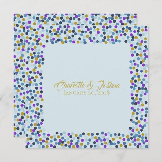 Cottage Rozen Wedding Suite Douche Polka Dots Kaart (Voorkant / Achterkant)