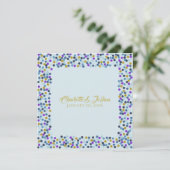 Cottage Rozen Wedding Suite Douche Polka Dots Kaart (Staand voorkant)