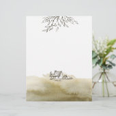 Cottage Schets en Waterverf Papier Blad (Staand voorkant)
