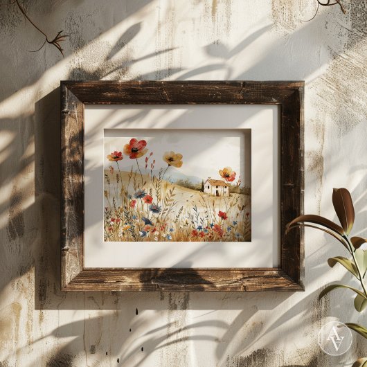  Cottage Schilderen Platteland Wildbloemen Poster