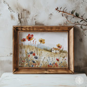  Cottage Schilderen Platteland Wildbloemen Poster
