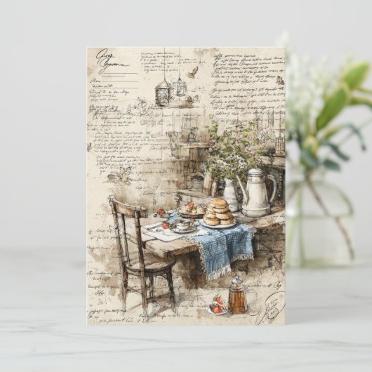 Cottage Scones | rustieke thee Kaart (Staand voorkant)