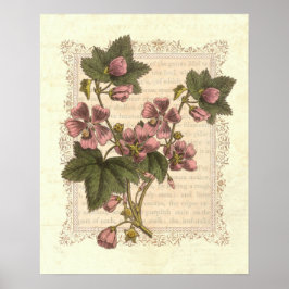Cottage Shabby Elegance  Floral Decor Poster