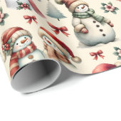 Cottage Snowman Christmas Roll van Cadeaupapier (Rol Hoek)