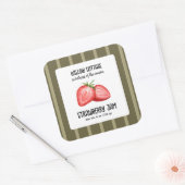 Cottage Strawberry Jam Product Label Sticker (Envelop)