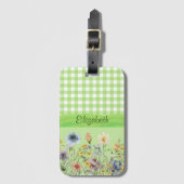Cottage Style Wildflowers Bagagelabel (Voorkant (verticaal))