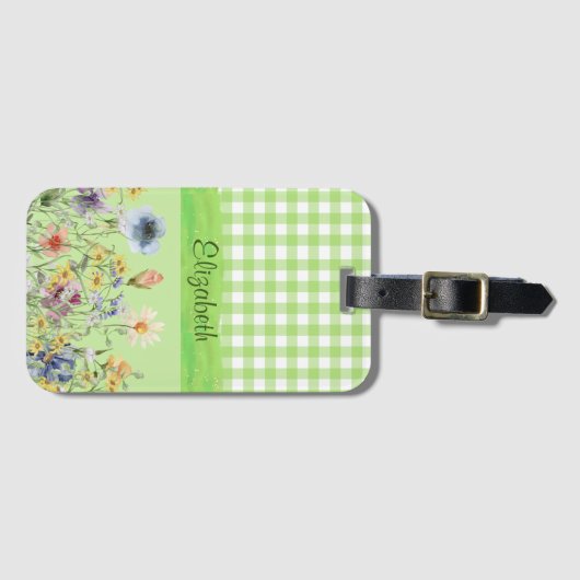 Cottage Style Wildflowers Bagagelabel (Voorkant (horizontaal))