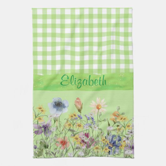 Cottage Style Wildflowers Theedoek (Verticaal)