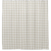  Cottage Taupe Plaid Douchegordijn (Voorkant)