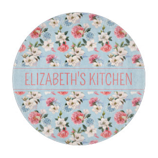 Cottage tuin bloemen gepersonaliseerd snijplank