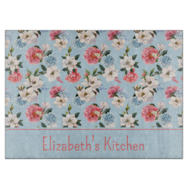 Cottage tuin bloemen gepersonaliseerd snijplank