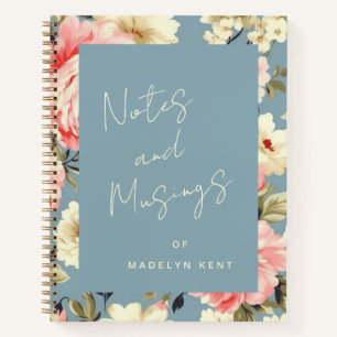 Cottage Tuin Bloemen Gepersonaliseerde Journaling Notitieboek
