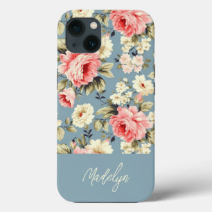 Cottage tuin bloemen patroon gepersonaliseerd Case-Mate iPhone case