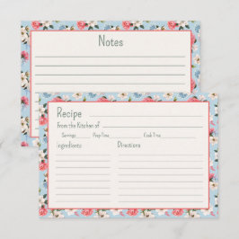 Cottage Tuin Bloemen Recept Kaart Notitiekaartje