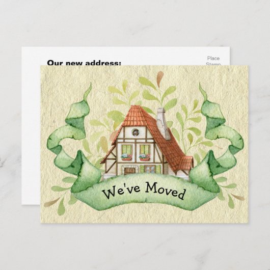  Cottage verandering van adres Aankondigingskaart (Voorkant / Achterkant)