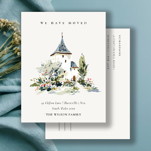 Cottage Vintage Bloemstuk Raam We zijn verhuisd ka Briefkaart