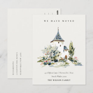 Cottage Vintage Bloemstuk Raam We zijn verhuisd ka Briefkaart