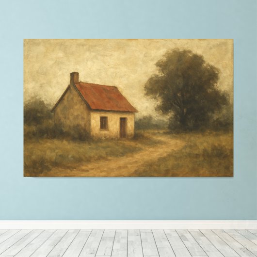 Cottage Wall Art Canvas Afdruk (Insitu (Houten vloer))