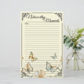 Cottage Wildbloemen zacht geel Multomap Note Page (Staand voorkant)