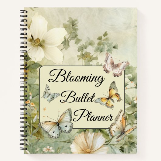 Cottage Wildflower Bloeiende Bullet Planner Notitieboek (Voorkant)