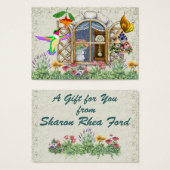 Cottage Window Gift Label - SRF Visitekaartje (Voorkant /achterkant)