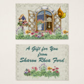 Cottage Window Gift Label - SRF Visitekaartjes (Voorkant /achterkant)