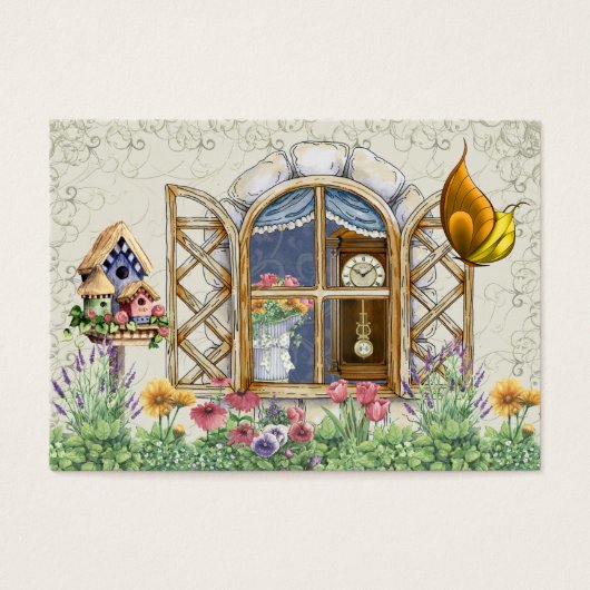 Cottage Window Gift Label - SRF Visitekaartjes (Voorkant)