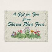 Cottage Window Gift Label - SRF Visitekaartjes (Achterkant)