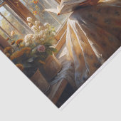 Cottage Window Reverie Romantische leesontkoppelin Tissuepapier (Detail)