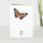 Cottage zomer bloem tuin hek vlinders kaart (Achterkant)