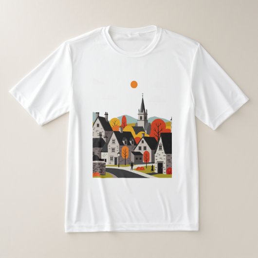 Cottagebuurt in Engeland T-shirt (Laagn)