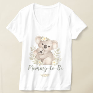 Cottagecore aanstaande moeder koala knuffel baby s t-shirt