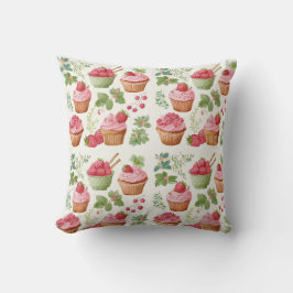 Cottagecore Aardbeien Cupcake Kussensloop Kussen