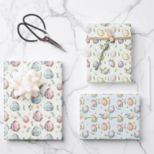 Cottagecore Aesthetic Floral  Easter Theme Inpakpapier Vel