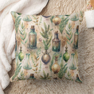 Cottagecore Apothekersflessen Botanisch Kussen