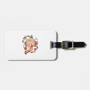 Cottagecore Axolotl Esthetische Paddenstoelen Scha Bagagelabel