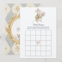 Cottagecore Baby Shower Bingo Spel