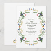 Cottagecore Baby Shower vertaling Kaart (Voorkant / Achterkant)