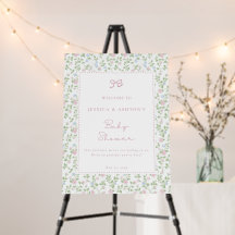 Cottagecore Baby Shower Welkom Bord