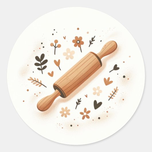 Cottagecore Baklabel Sticker | Deegroller Bak (Voorkant)