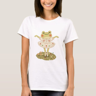 Cottagecore Ballet Kikker Paddenstoel Kunst T-shirt