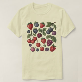 Cottagecore Bes & T-shirt - Aardbei Framboos Pri