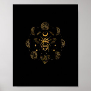 Cottagecore Bij Mystiek Magisch Goblincore Maan P Poster