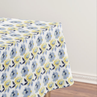 Cottagecore Blauw & Geel Bloemmotief Tafelkleed