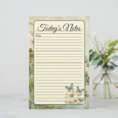 Cottagecore Blauwe Vlinders Multomap Notitiepagina (Staand voorkant)