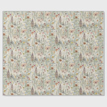 Cottagecore Bloem Wilde Bloem Verpakkings Papier