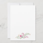 Cottagecore Bloemen Bruiloft Kaart (Achterkant)