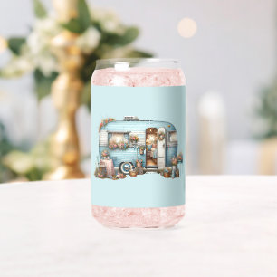 Cottagecore  Bloemen Camper Boho Accents Blikvorm Glas