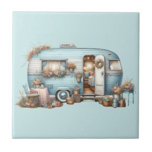 Cottagecore  Bloemen Camper Boho Accents Tegeltje