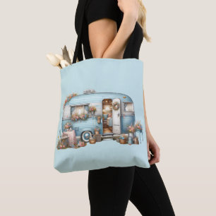 Cottagecore Bloemen Camper Boho Accents Tote Bag